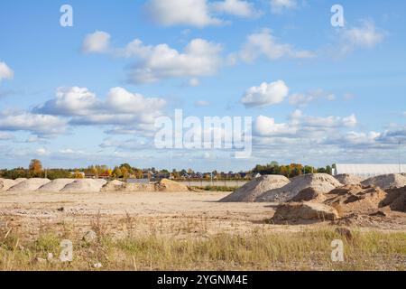 Vorbereitung auf den Beginn eines großen Bauprojekts Stockfoto