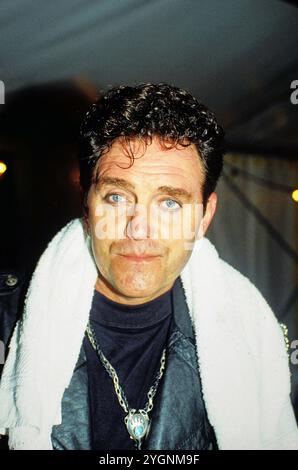 Alvin Stardust, eigentlich Bernard William Jewry, auch als Shane Fenton bekannt, britischer Glamrock Musiker, Auftritt in der RSH-Oldie-Nacht, 1991. Stockfoto