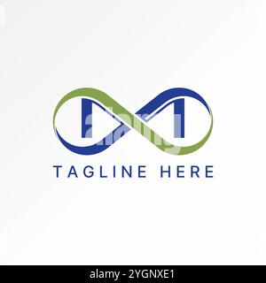 Logo Design Grafik Konzept kreative Premium Vektor Stock Bild Grafik Infinity Anfangsbuchstabe M Schriftart bezogen auf Monogramm Typografie Kunst abstrakt Stock Vektor