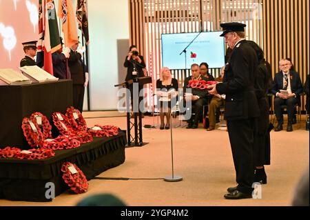 LONDON, GROSSBRITANNIEN. November 2024. SK Laes Cranath at the City Hall Remembrance Day Service 2024 ist eine gemeinsame Veranstaltung mit dem Bürgermeister von London, Sadiq Khan und London Assembly und City Hall Branch der Royal British Legion. Der Dienst umfasst die Teilnahme von Vertretern muslimischer, Sikh, Hindus und jüdischer Glaubensrichtungen. Anlässlich des 80. Jahrestages des D Day wird eine Ausstellung von Blind Veterans UK im Londoner Wohnzimmer im City Hall in London, Großbritannien, stattfinden. (Foto von 李世惠/siehe Li/Picture Capital) Credit: Siehe Li/Picture Capital/Alamy Live News Stockfoto