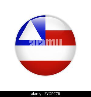 Flag Bahia auf Taste Stock Vektor