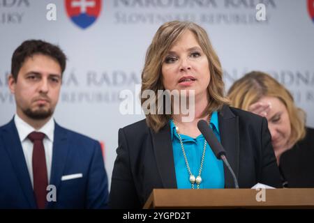 VERONIKA REMISOVA Veronika Remisova, slowakische Politikerin, die zuvor stellvertretender Premierminister der Slowakischen Republik und Minister für Investitionen, regionale Entwicklung und Informatik der Slowakischen Republik war. Bratislava, Slowakei, 03. Mai 2023. Foto: Branislav Racko. Copyright: XBranislavxRaÄkox remisova003 Stockfoto