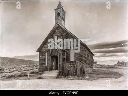 Die Kirche in der Geisterstadt Bodie, Kalifornien. Es ist heute ein State Park in Kalifornien. Stockfoto