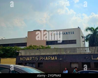 Kairo, Ägypten, Oktober 31 2024: Novartis CO in Ägypten die Novartis AG ist ein Schweizer multinationales Pharmaunternehmen mit Sitz in Basel, Schweiz Stockfoto