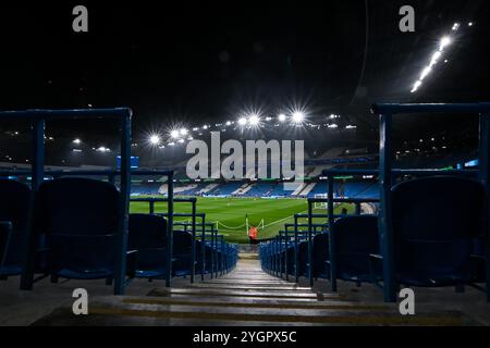 Manchester, Großbritannien. November 2024. Eine allgemeine Ansicht des Etihad Stadions vor dem Barclays Women's Super League Match Manchester City Women vs Tottenham Hotspur's Women im Etihad Stadium, Manchester, Vereinigtes Königreich, 8. November 2024 (Foto: Cody Froggatt/News Images) in Manchester, Vereinigtes Königreich am 11.08.2024. (Foto: Cody Froggatt/News Images/SIPA USA) Credit: SIPA USA/Alamy Live News Stockfoto