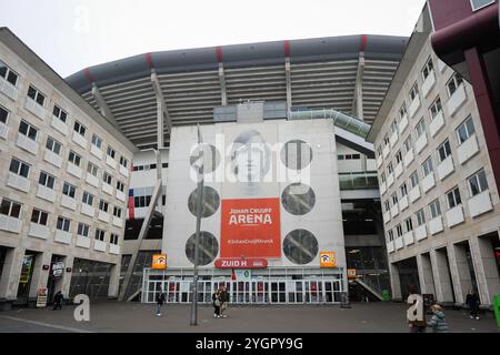 Eintritt zum Johan Cruyff Fußballstadion oder Arena im Südosten von Amsterdam. Stockfoto