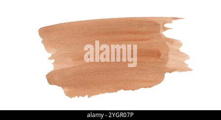 Hintergrund mit abstrakter, brauner Textur. Pinselstriche von Aquarellfarbe. Handgezeichnete Illustration für Dekoration, Grußhintergründe Stockfoto