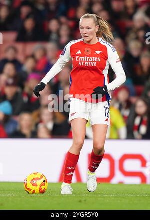 Arsenals Frida Maanum im Emirates Stadium in London beim Spiel der Barclays Women's Super League. Bilddatum: Freitag, 8. November 2024. Stockfoto