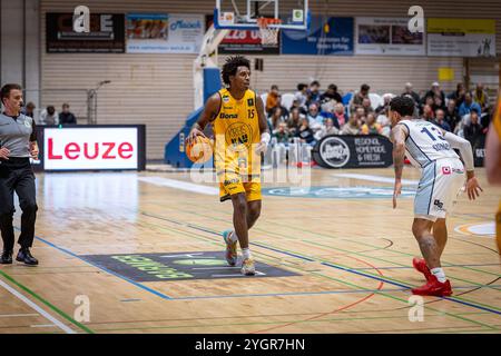 #, GER, Bozic Estriche Ritter Kirchheim vs. Eisbaeren Bremerhaven, BARMER 2. Basketball-Bundesliga, 8. Spieltag, Saison 2024/2025, 08.11.2024, Foto: Eibner-Pressefoto/Nina Sander Stockfoto