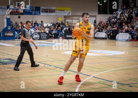 #, GER, Bozic Estriche Ritter Kirchheim vs. Eisbaeren Bremerhaven, BARMER 2. Basketball-Bundesliga, 8. Spieltag, Saison 2024/2025, 08.11.2024, Foto: Eibner-Pressefoto/Nina Sander Stockfoto