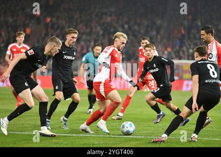 Berlin, Deutschland. November 2024. Benedict Hollerbach (1. FC Union Berlin, #16) GER, 1. FC Union Berlin gegen SC Freiburg, Fussball, Bundesliga, Saison 2024/2025, 10. SPIELTAG, 08.11.2024 (DFL-VORSCHRIFTEN VERBIETEN DIE VERWENDUNG VON FOTOS ALS BILDSEQUENZEN UND/ODER QUASI-VIDEO.) Foto: Eibner-Pressefoto/Ryan Sleiman Credit: dpa/Alamy Live News Stockfoto
