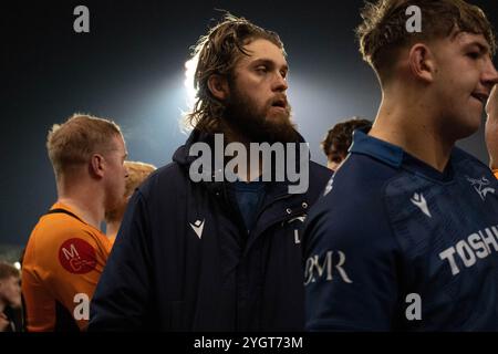 Rouban Birch (8 Sale Sharks) in Aktion während des Premiership Cup-Spiels im Salford Community Stadium, England. Quelle: Samuel Wardle/Alamy Live News Stockfoto