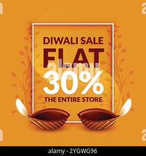 Stilvolle diwali Rabatt und Verkauf banner Template Design Stock Vektor