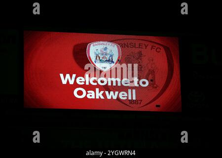 Oakwell Stadium, Barnsley, England - 8. November 2024 Oakwell Sign - während des Spiels Barnsley gegen Rotherham United, Sky Bet League One, 2024/25, Oakwell Stadium, Barnsley, England - 8. November 2024 Credit: Arthur Haigh/WhiteRosePhotos/Alamy Live News Stockfoto