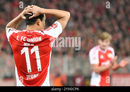 Berlin, Deutschland. November 2024. Woo-Yeong Jeong (1. FC Union Berlin, #11) GER, 1. FC Union Berlin gegen SC Freiburg, Fussball, Bundesliga, Saison 2024/2025, 10. SPIELTAG, 08.11.2024 (DFL-VORSCHRIFTEN VERBIETEN DIE VERWENDUNG VON FOTOS ALS BILDSEQUENZEN UND/ODER QUASI-VIDEO.) Foto: Eibner-Pressefoto/Ryan Sleiman Credit: dpa/Alamy Live News Stockfoto