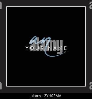 EINE Initial Letter Signature Logo-Vorlage – handgeschriebene Vektor-Logo-Vorlage Stock Vektor