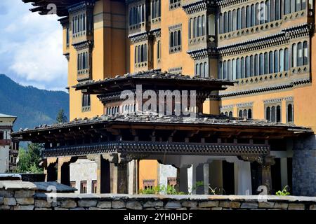 Außenansicht des Hotels Taj Tashi in Norzin, Thimphu, Bhutan Stockfoto