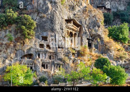 Das Grab von Amyntas (die lykischen Felsengräber), Fethiye, Türkei Stockfoto