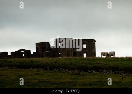 Ruine eines Herrenhauses aus dem 18. Jahrhundert, Sitz des Earl Bishop Stockfoto