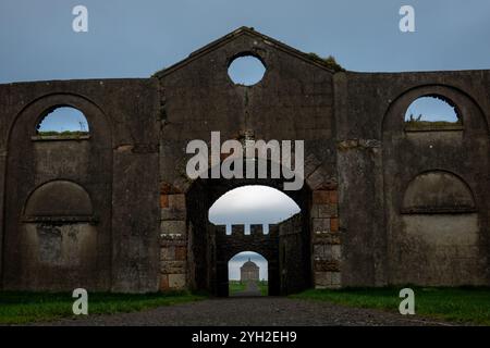 Ruine eines Herrenhauses aus dem 18. Jahrhundert, Sitz des Earl Bishop Stockfoto