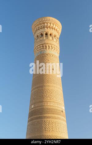 Das Kalan-Minarett des Po-i-Kalan-Komplexes in Buchara, Usbekistan Stockfoto