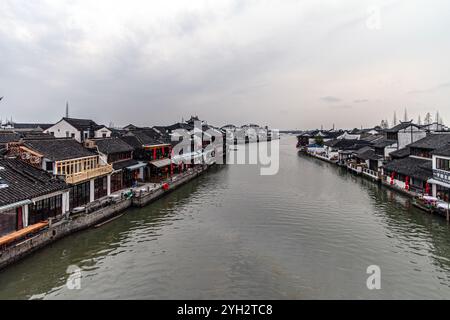 Wunderschöne Wasserstadt Zhujiajiao Stockfoto