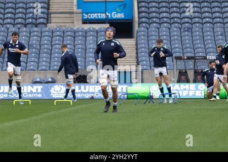 Edinburgh, Schottland. November 2024. Jamie Ritchie wurde während des Scotland Team Run im Murrayfield Stadium vor dem Spiel gegen Südafrika gezeigt. Quelle: Connor Douglas/Alamy Live News Stockfoto