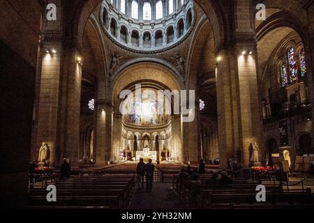 Das Innere der Basilika Sacré-Cœur Stockfoto