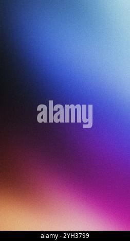 Gestrannter vertikaler Hintergrund lila orange blau schwarz leuchtende mobile Tapete dunkles Hintergrunddesign Stockfoto