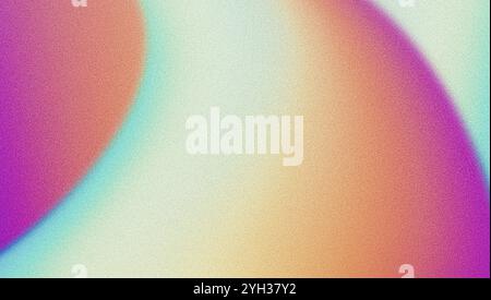 Einfarbiges, abstraktes Wellenmuster im Retro-Stil mit gravierendem Hintergrund, Textureffekt, Posterdesign im Sommer, Orange, Türkis, Grün, Pink Stockfoto