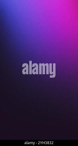 Verlaufender vertikaler Hintergrund lila blau schwarz leuchtende mobile Tapete dunkles Hintergrunddesign Stockfoto