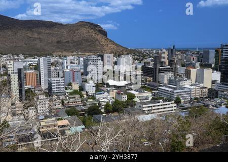 Blick von der Zitadelle Fort Adelaide über Port Louis, Indischen Ozean, Insel, Mauritius, Afrika Stockfoto