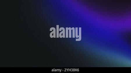 Blau-violett-schwarzes, körniges Banner Hintergrund Website-Kopfzeile abstraktes Rauscheffekt-Design Stockfoto