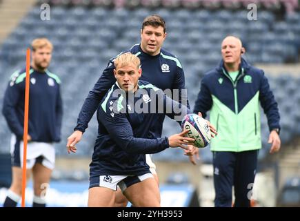 Scottish Gas Murrayfield. Edinburgh Schottland Großbritannien 9. November 24 HERBSTTESTS 2024/25 Schottlands Teamlauf, Medienzugriff auf Trainingssitzung vor dem Spiel gegen Südafrika Dylan Richardson - The Sharks Credit: eric mccowat/Alamy Live News Stockfoto