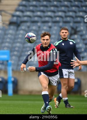 Scottish Gas Murrayfield. Edinburgh Schottland Großbritannien 9. November 24 HERBSTTESTS 2024/25 Schottlands Teamlauf, Medienzugriff auf Trainingssitzung vor dem Spiel gegen Südafrika Jamie Dobie - Glasgow Warriors Credit: eric mccowat/Alamy Live News Stockfoto