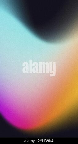 Genarbter vertikaler Hintergrund Türkis magentafarbenes Orange lebendiges, leuchtendes Hintergrunddesign für mobile Tapeten Stockfoto