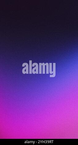 Rosafarbener blauer, dunkler vertikaler Hintergrund, körniger Verlauf, lila, schwarz, magentafarbenes, leuchtendes Hintergrunddesign für mobile Tapeten Stockfoto
