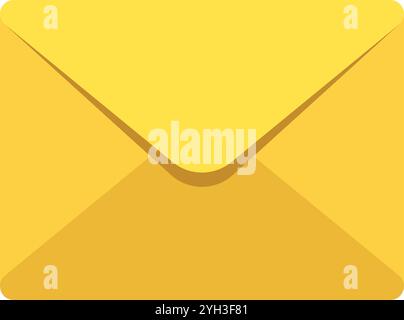 Geschlossener gelber Umschlag, der auf elektronische oder traditionelle Kommunikation hinweist, die darauf wartet, geöffnet zu werden und deren Inhalt offenzulegen Stock Vektor