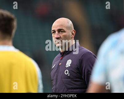 9. November 2024; Allianz Stadium, London, England: Herbst Rugby International, England gegen Australien; Steve Borthwick Head Coach für England Stockfoto