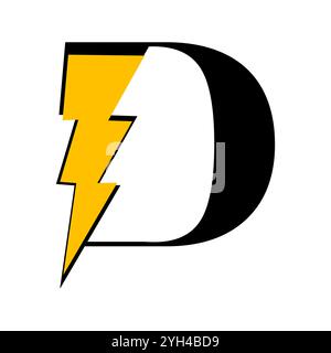 Initial Letter D Logodesign. D Logo-Design. Buchstabe D. Buchstabe D. Anfangsbuchstabe. Stock Vektor