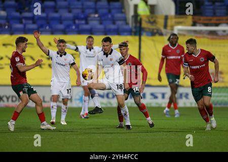 Birkenhead, Großbritannien. November 2024. Connor Jennings von Tranmere Rovers (c) in Aktion. EFL Skybet Football League Two Match, Tranmere Rovers gegen Newport County, Prenton Park, Birkenhead, Wirral am Samstag, den 9. November 2024. Dieses Bild darf nur für redaktionelle Zwecke verwendet werden. Nur redaktionelle Verwendung, .PIC von Chris Stading/ Credit: Andrew Orchard Sportfotografie/Alamy Live News Stockfoto