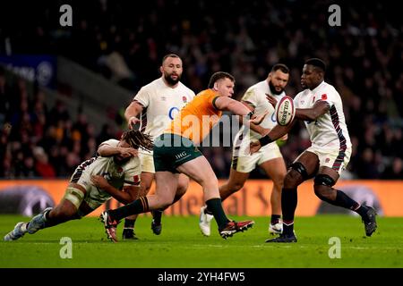 London, England. November 2024. Während des Autumn International Matches zwischen England und Australien im Allianz Stadium, Twickenham. Quelle: Ben Whitley/Alamy Live News Stockfoto