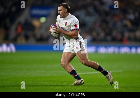 Twickenham, Vereinigtes Königreich. November 2024. Herbst International. England V Australien. Allianz Stadium. Twickenham. Ollie Sleightholme (England) während des Rugbyspiels England gegen Australien im Herbst im Allianz Stadium in London. Quelle: Sport In Pictures/Alamy Live News Stockfoto