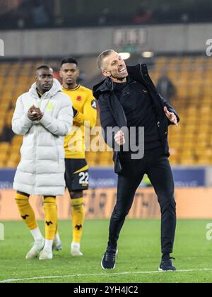 Wolverhampton, Großbritannien. November 2024. Wolverhampton, England, 9. November 2024: Wölfe-Manager Gary O’Neil bei der Premier League-Fußballrunde zwischen Wolverhampton Wanderers und Southampton im Molineux-Stadion in Wolverhampton, England (Natalie Mincher/SPP) Credit: SPP Sport Press Photo. /Alamy Live News Stockfoto