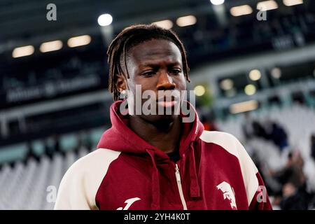 Torino, Italien. November 2024. Njie vor dem Fußballspiel der Serie A zwischen Juventus und Turin im Juventus-Stadion, Nordwesten Italiens - 9. November 2024, EXKLUSIVER Sport Soccer TORINO FC (Foto: Fabio Ferrari/LaPresse) Credit: LaPresse/Alamy Live News Stockfoto