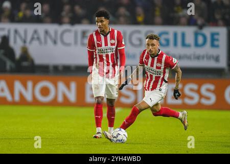 Breda, Niederlande. November 2024. BREDA, NIEDERLANDE - 9. NOVEMBER: Noa lang von PSV läuft mit dem Ball während eines niederländischen Eredivisie-Spiels zwischen NAC Breda und PSV im Rat Verlegh Stadion am 9. November 2024 in Breda, Niederlande. (Foto von Joris Verwijst/Orange Pictures) Credit: Orange Pics BV/Alamy Live News Stockfoto