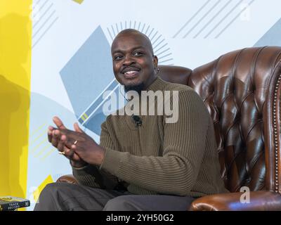 George der Dichter beim Cambridge Literary Festival wirbt für sein Buch Track Record: Me, Music, and the war on Blackness Stockfoto