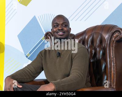 George der Dichter beim Cambridge Literary Festival wirbt für sein Buch Track Record: Me, Music, and the war on Blackness Stockfoto