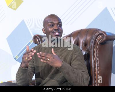 George der Dichter beim Cambridge Literary Festival wirbt für sein Buch Track Record: Me, Music, and the war on Blackness Stockfoto