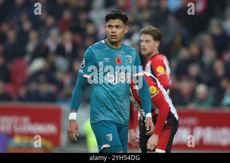 London, Großbritannien. November 2024. London, England, 9. Oktober 2024: Evanilson (9 Bournemouth) während des Premier League Spiels zwischen Brentford und Bournemouth im Gtech Community Stadium in London (Alexander Canillas/SPP) Credit: SPP Sport Press Photo. /Alamy Live News Stockfoto